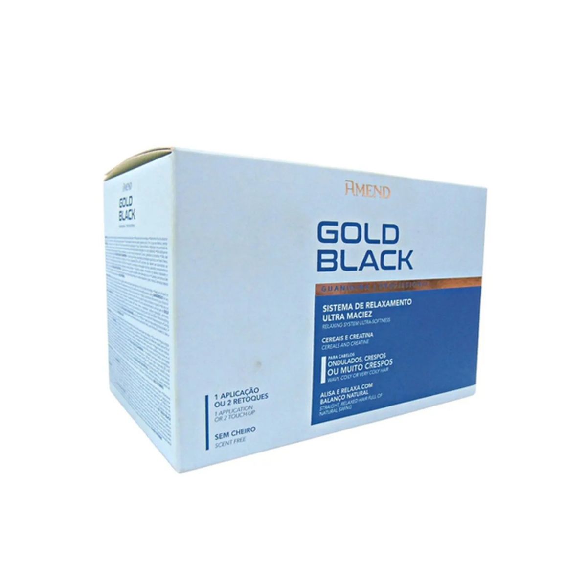 KIT  DE RELAXAMENTO GOLD BLACK GUANIDINA PROFISSIONAL 1 APLICAÇÃO OU 2 RETOQUES 