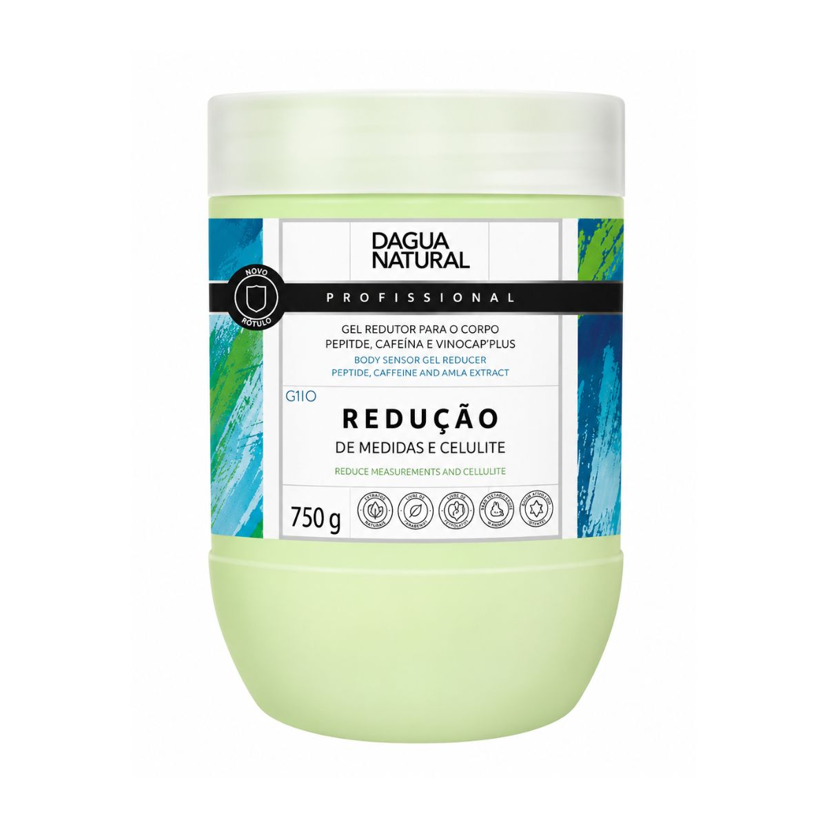 GEL REDUTOR DE MEDIDAS PARA O CORPO MENTOL E CÂNFORA CAFEÍNA DÁGUA NATURAL 750G