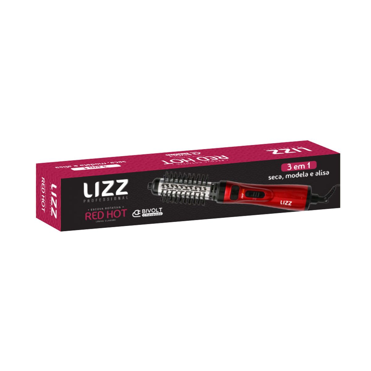 ESCOVA ROTATIVA RED HOT LIZZ BIVOLT