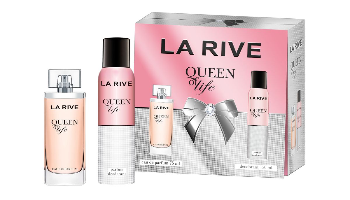 KIT LA RIVE QUEEN OF LIFE EDP FEMININO 75ML + DESODORANTE QUEEN OF LIFE 150 ML