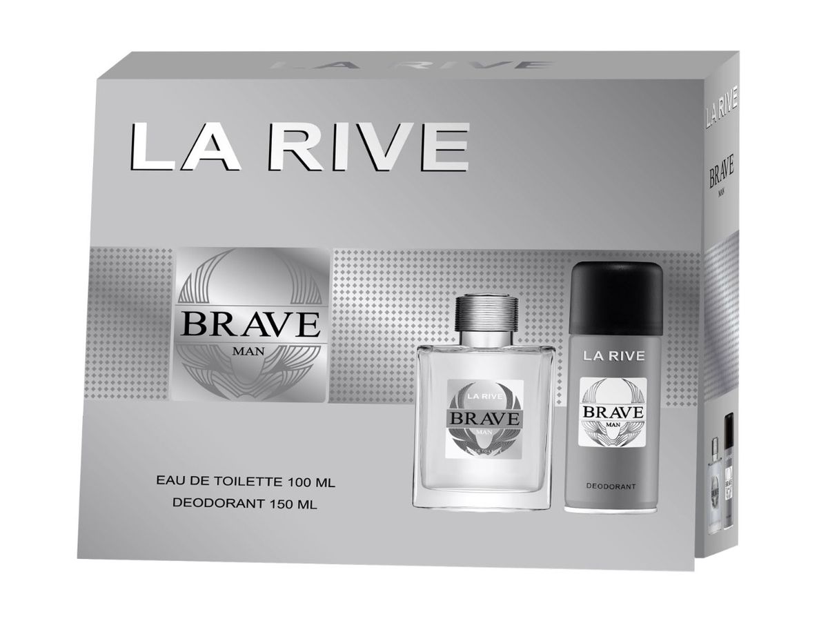 KIT LA RIVE BRAVE EDT MASCULINO 100ML + DESODORANTE BRAVE 150ML