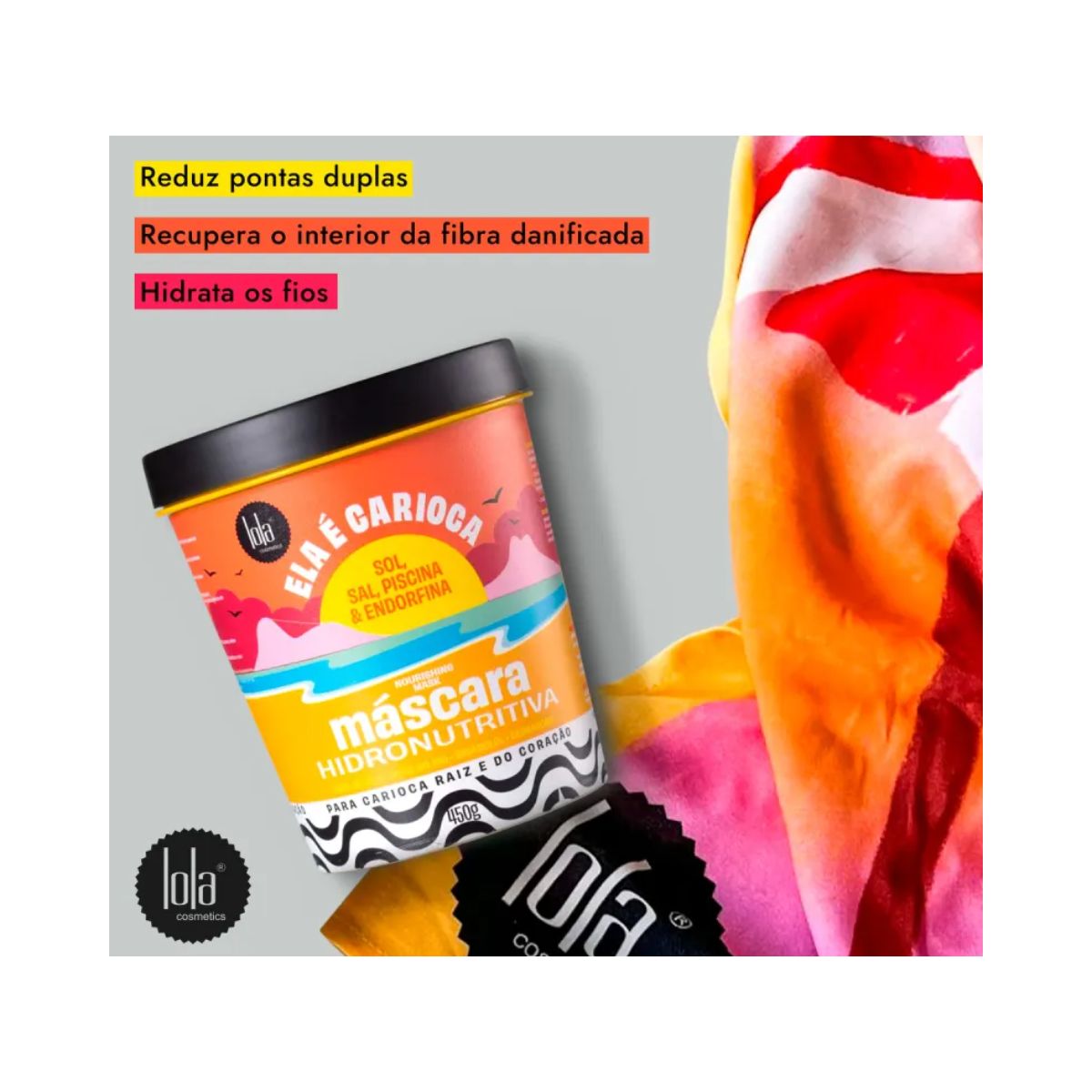 MÁSCARA HIDRONUTRITIVA ELA É CARIOCA LOLA COSMETICS 450G