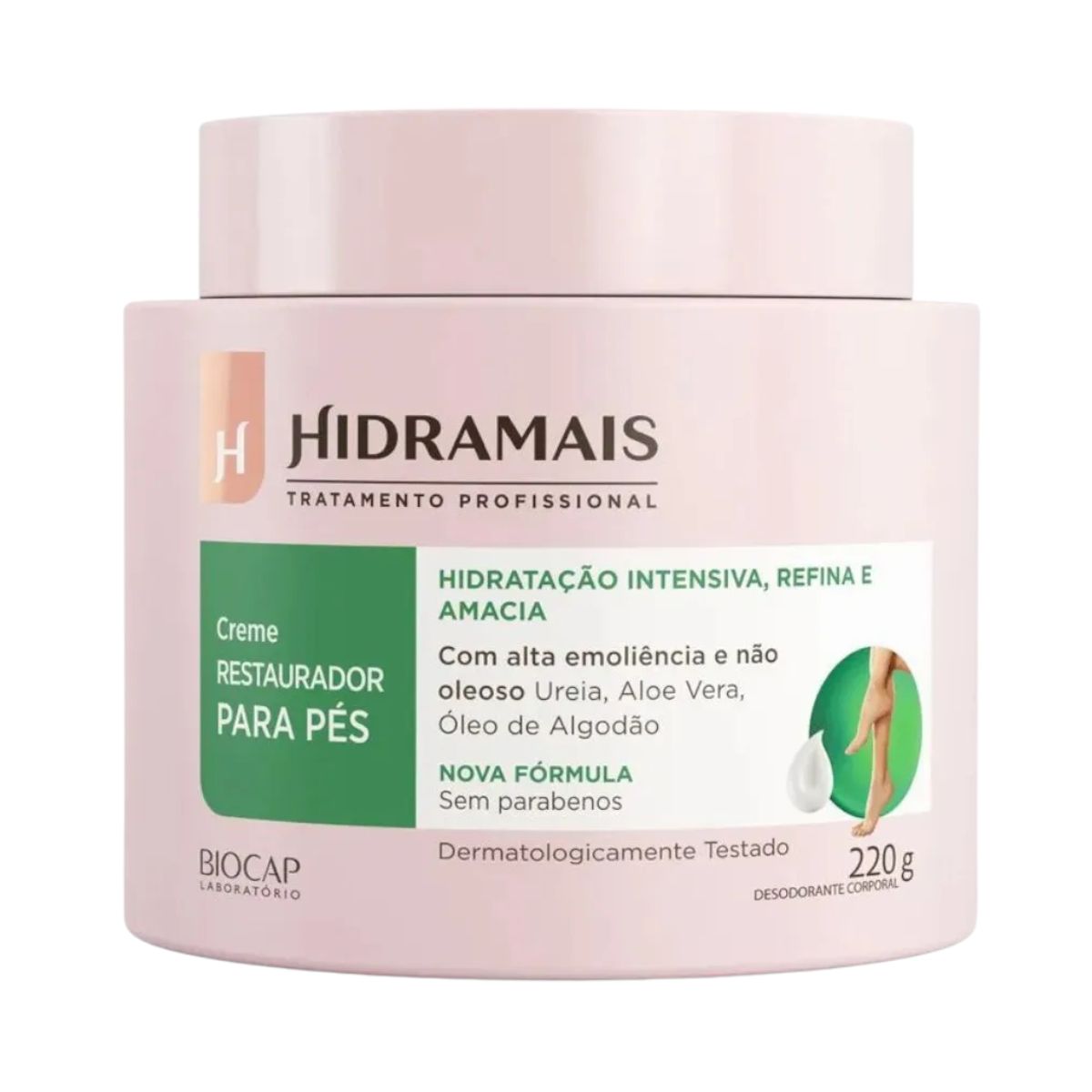 CREME DESDODORANTE RESTAURADOR PARA OS PÉS HIDRAMAIS 220G