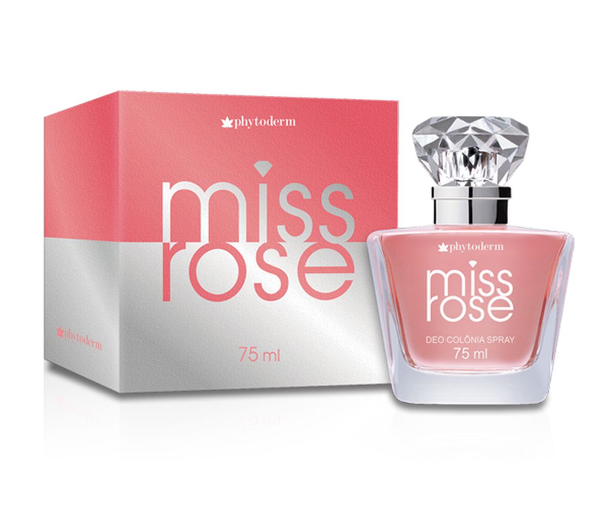 DEO COLÔNIA FEMININA MISS ROSE PHYTODERM 75ML