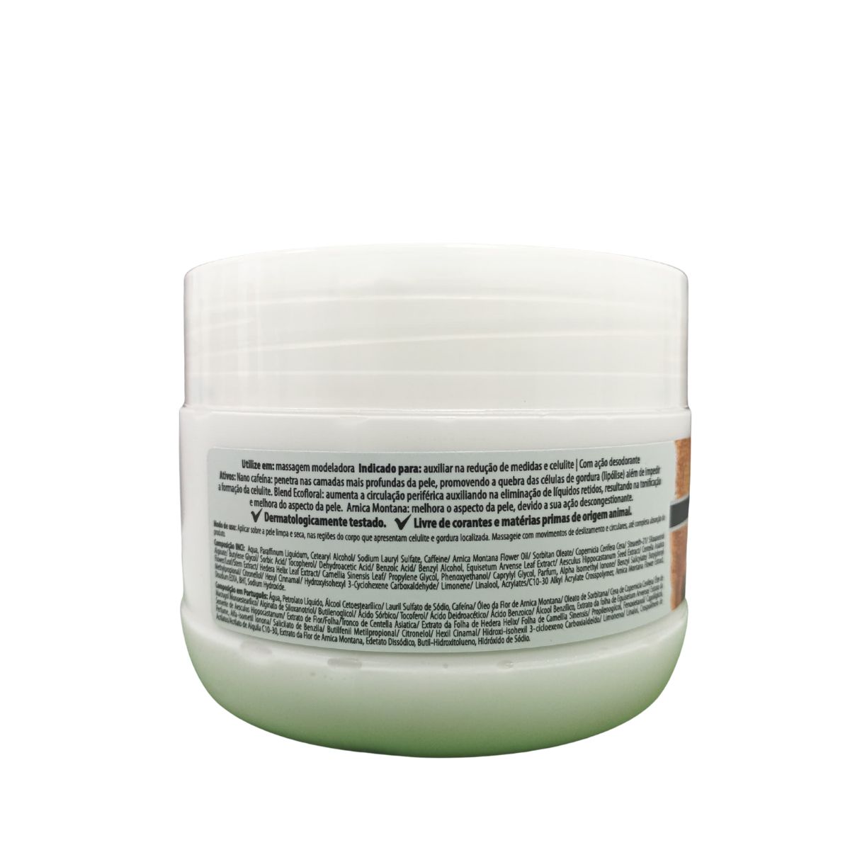 CREME DE MASSAGEM CAFEÍNA 7 ATIVOS D'AGUA NATURAL 300G