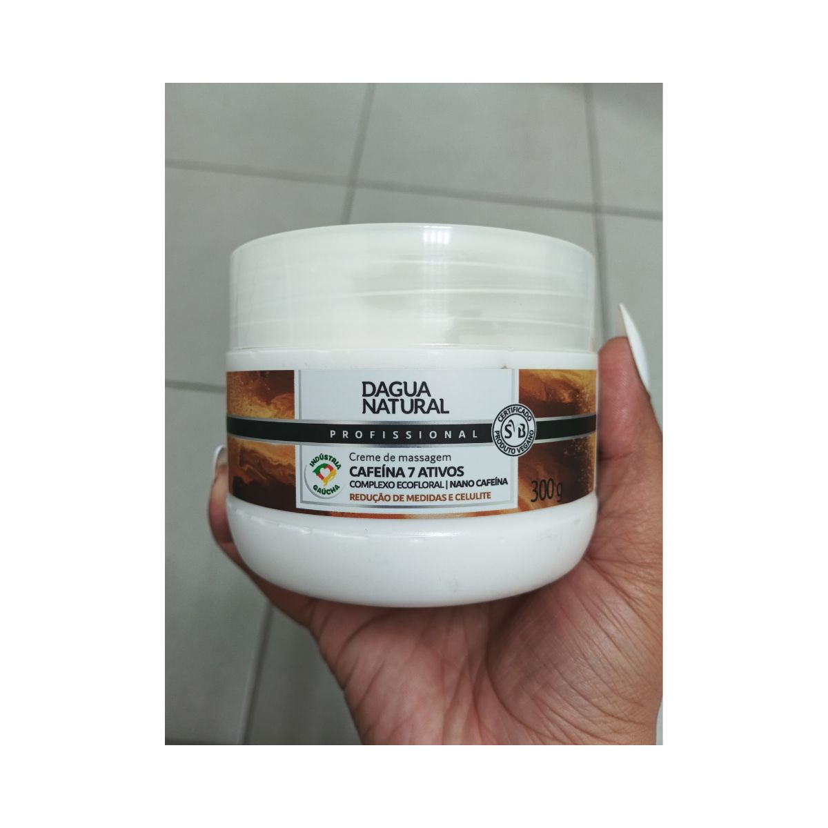 CREME DE MASSAGEM CAFEÍNA 7 ATIVOS D'AGUA NATURAL 300G