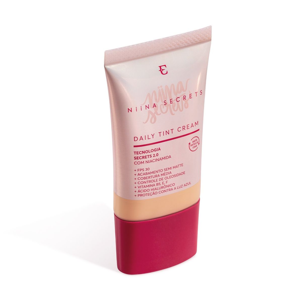 BASE FACIAL LÍQUIDA NIINA SECRETS TINT DAILY CREAM COR 03  EUDORA 25ML