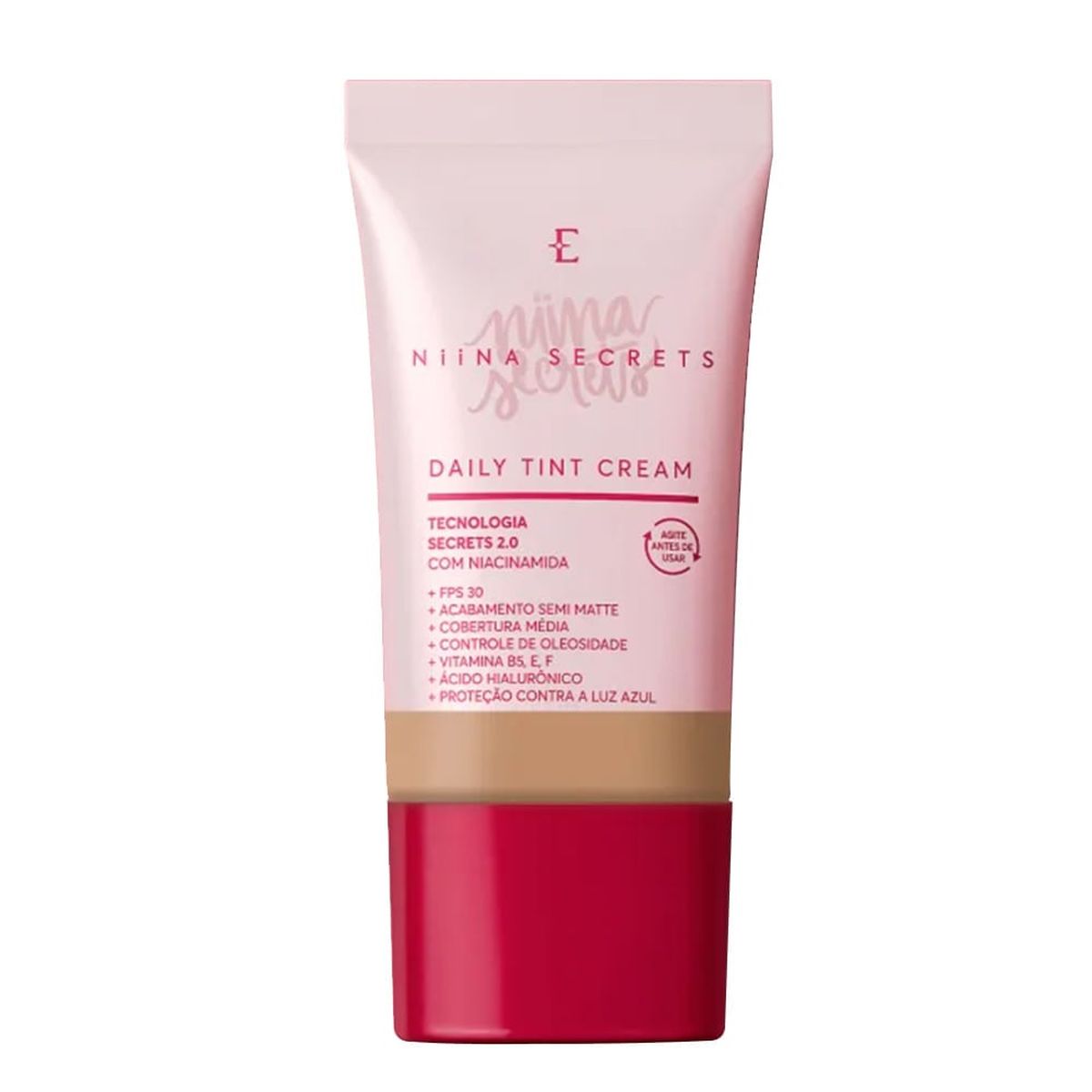BASE FACIAL LÍQUIDA NIINA SECRETS TINT DAILY CREAM COR 13  EUDORA 25ML