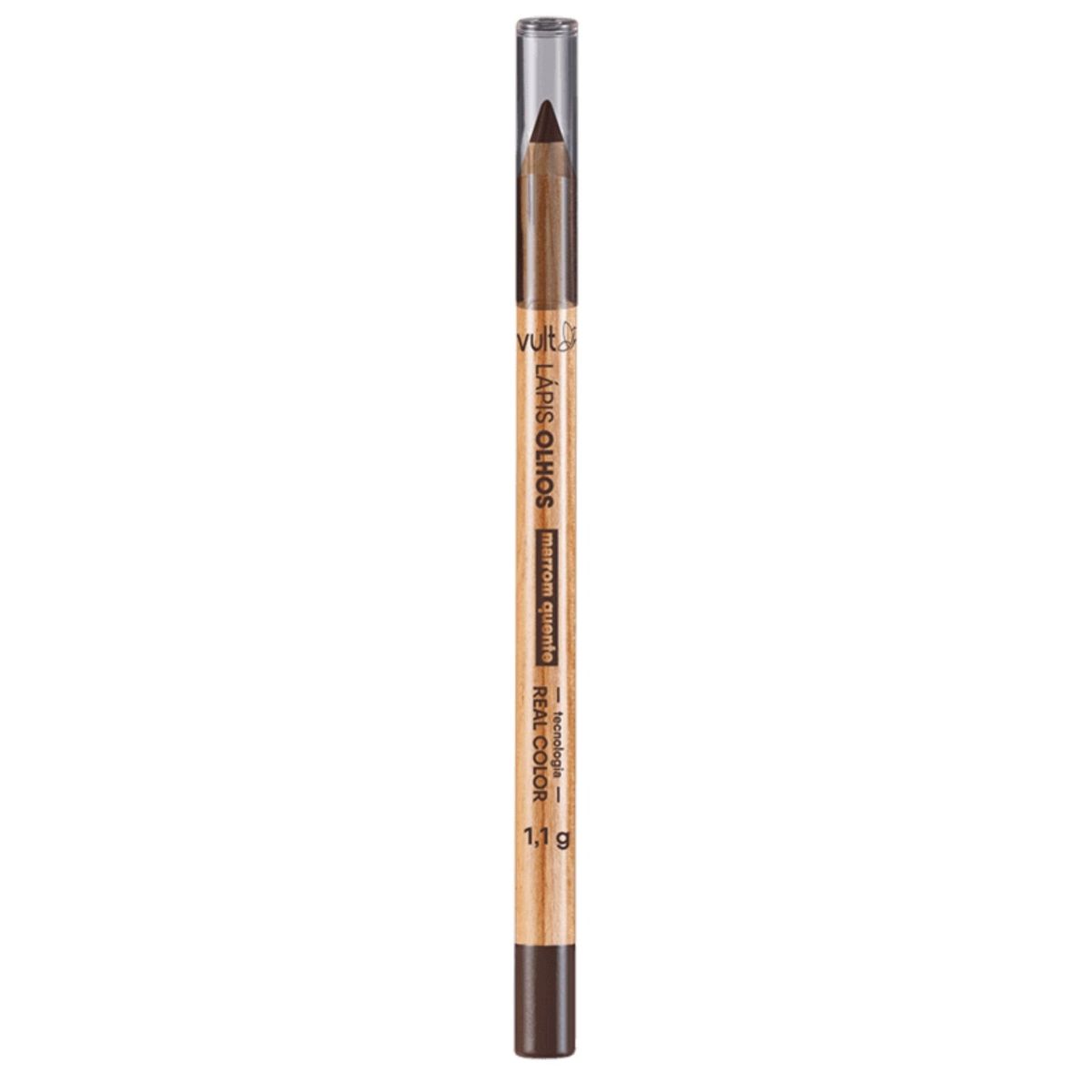 LÁPIS PARA OLHOS MADEIRA REAL COLOR MARROM QUENTE VULT