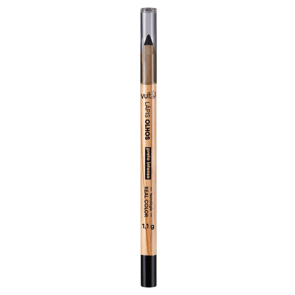 LÁPIS PARA OLHOS MADEIRA REAL COLOR PRETO INTENSO VULT