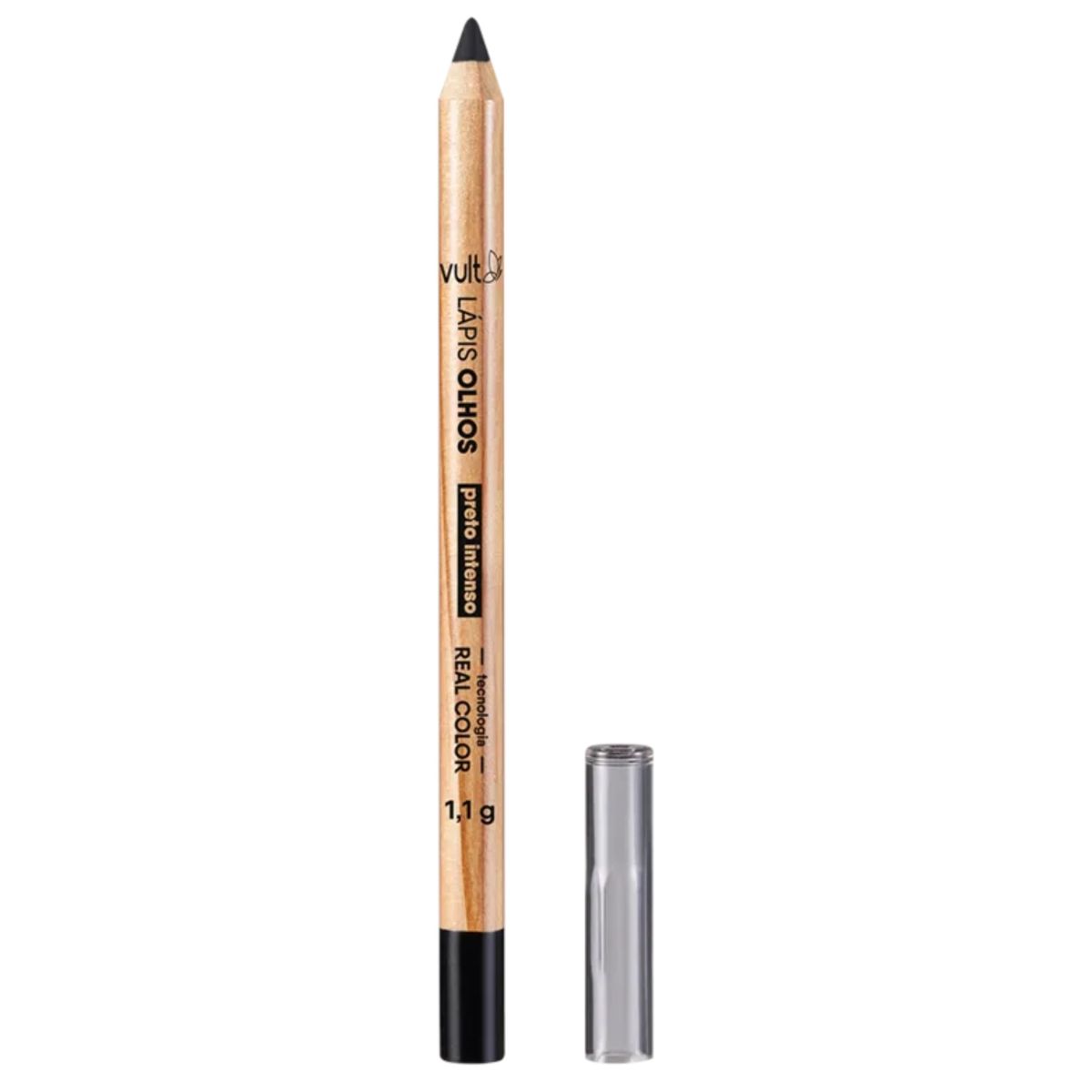 LÁPIS PARA OLHOS MADEIRA REAL COLOR PRETO INTENSO VULT