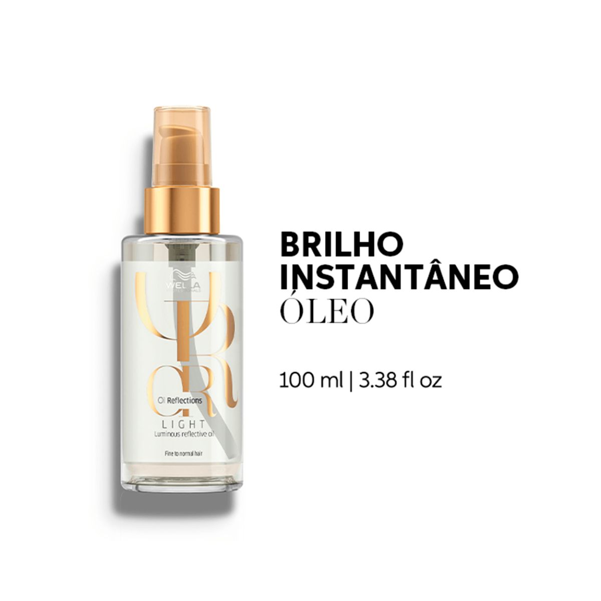 ÓLEO CAPILAR OIL REFLECTIONS LIGTH WELLA PROFISSIONALS 100ML