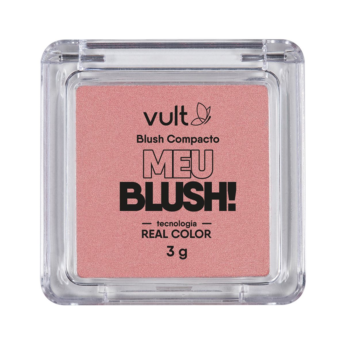 BLUSH COMPACTO ROSA PEROLADO VULT 3G
