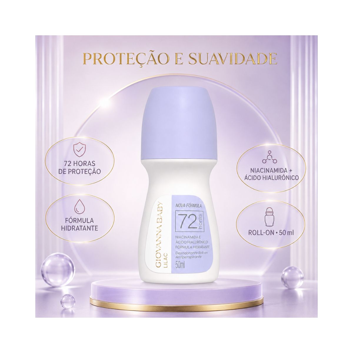 DESODORANTE ANTITRANSPIRANTE ROLL-ON LILAC GIOVANNA BABY 50ML