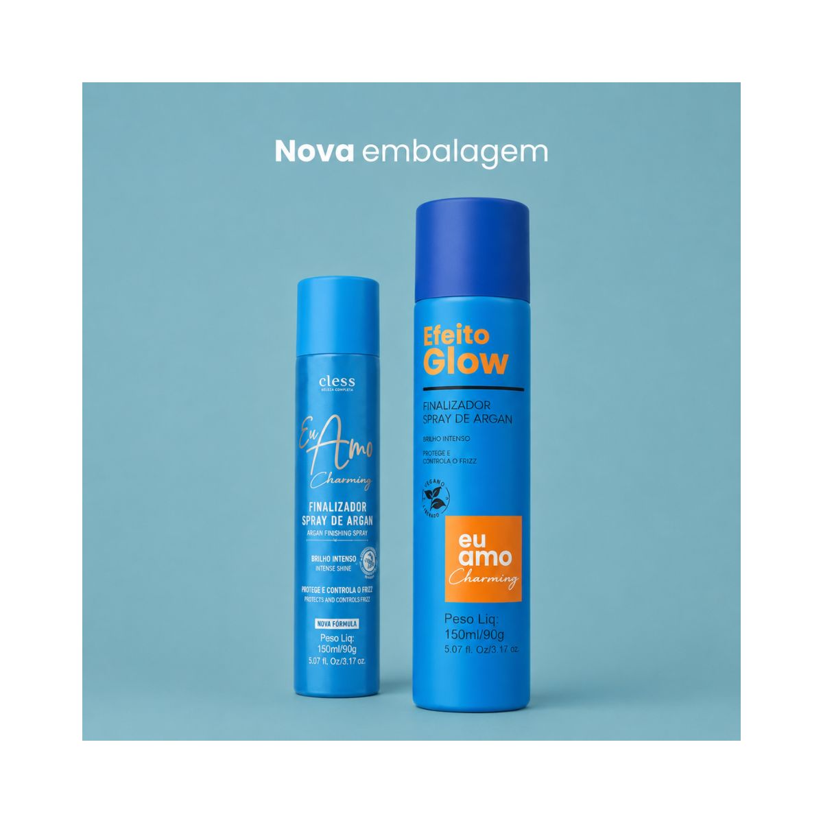 SPRAY DE BRILHO ARGAN EU AMO CHARMING CLESS 150ML