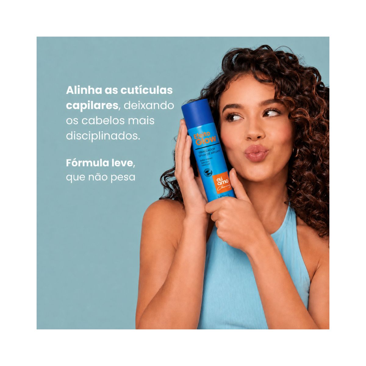 SPRAY DE BRILHO ARGAN EU AMO CHARMING CLESS 150ML