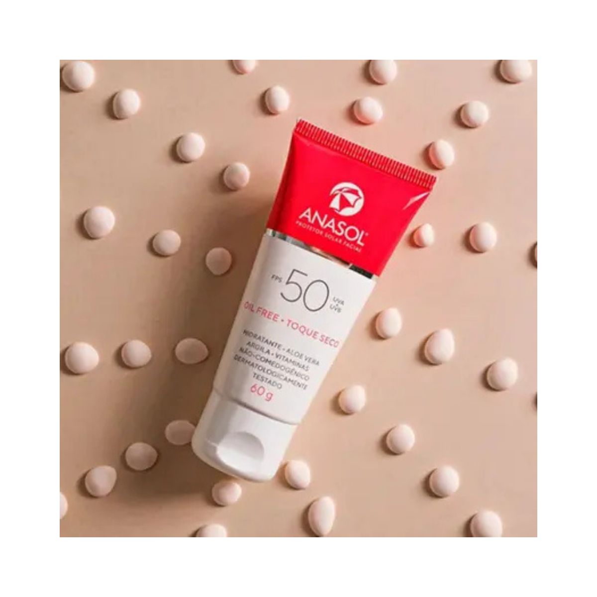 PROTETOR SOLAR FACIAL TOQUE SECO FPS 50 ANASOL 60G