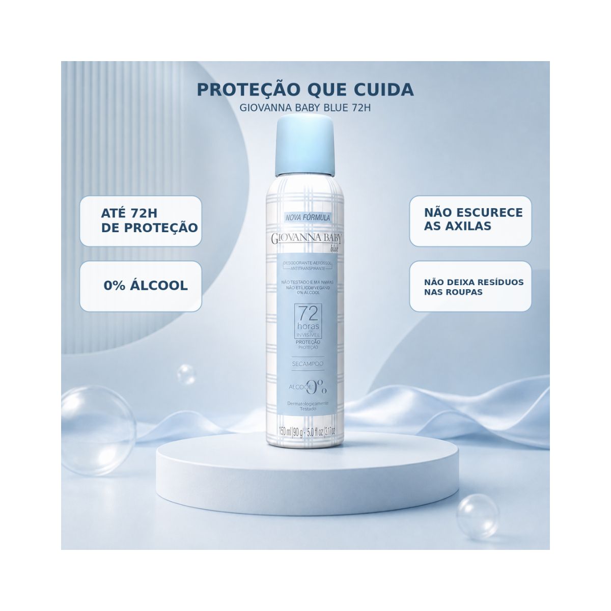 DESODORANTE ANTITRANSPIRANTE AEROSOL BLUE GIOVANNA BABY 150ML