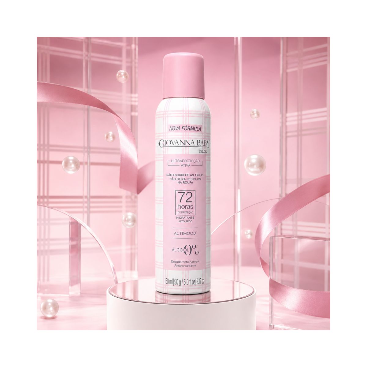 DESODORANTE ANTITRANSPIRANTE AEROSOL CLASSIC 72HS GIOVANNA BABY 150ML
