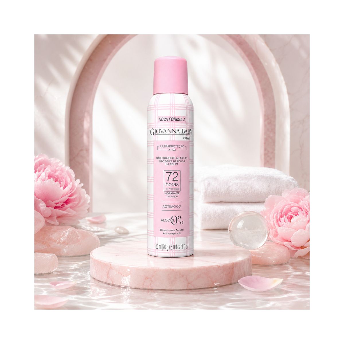 DESODORANTE ANTITRANSPIRANTE AEROSOL CLASSIC 72HS GIOVANNA BABY 150ML