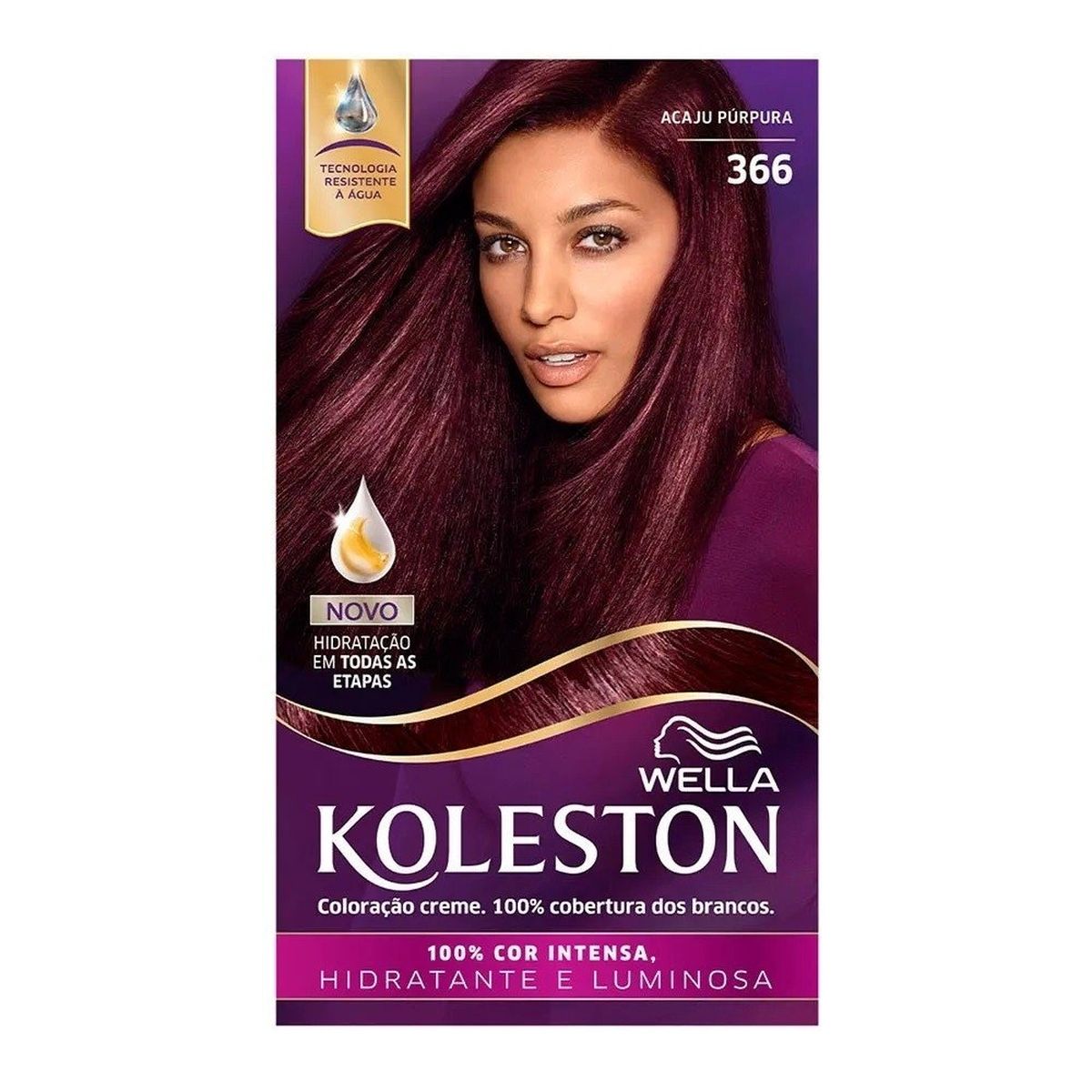 COLORAÇÃO PERMANENTE 366 ACAJU PURPURA KOLESTON 55G