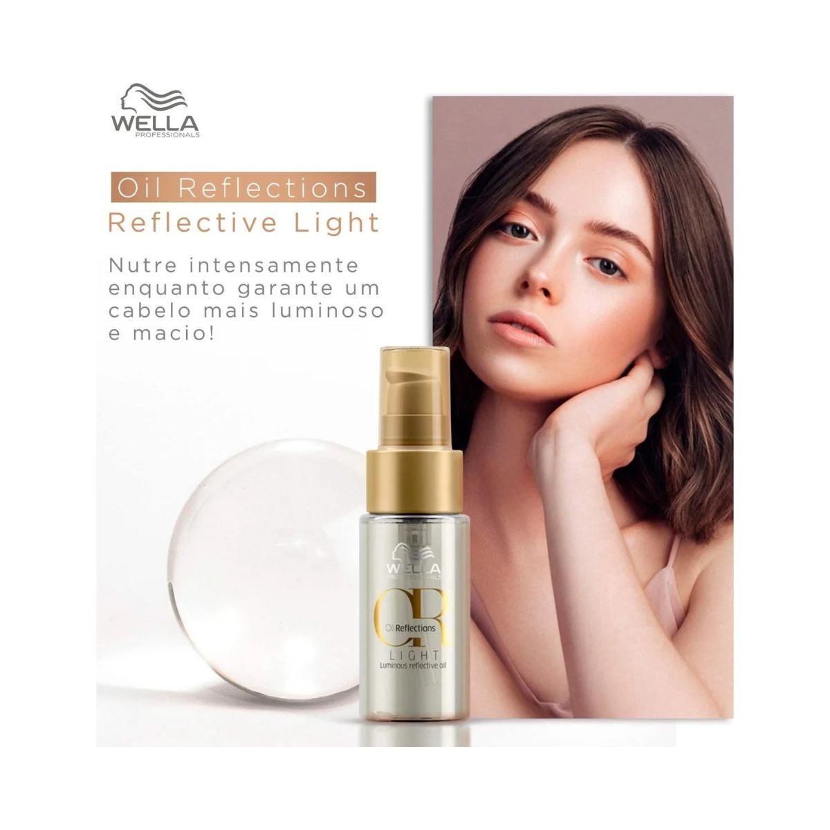 ÓLEO CAPILAR OIL REFLECTIONS LIGTH WELLA PROFISSIONALS 30ML