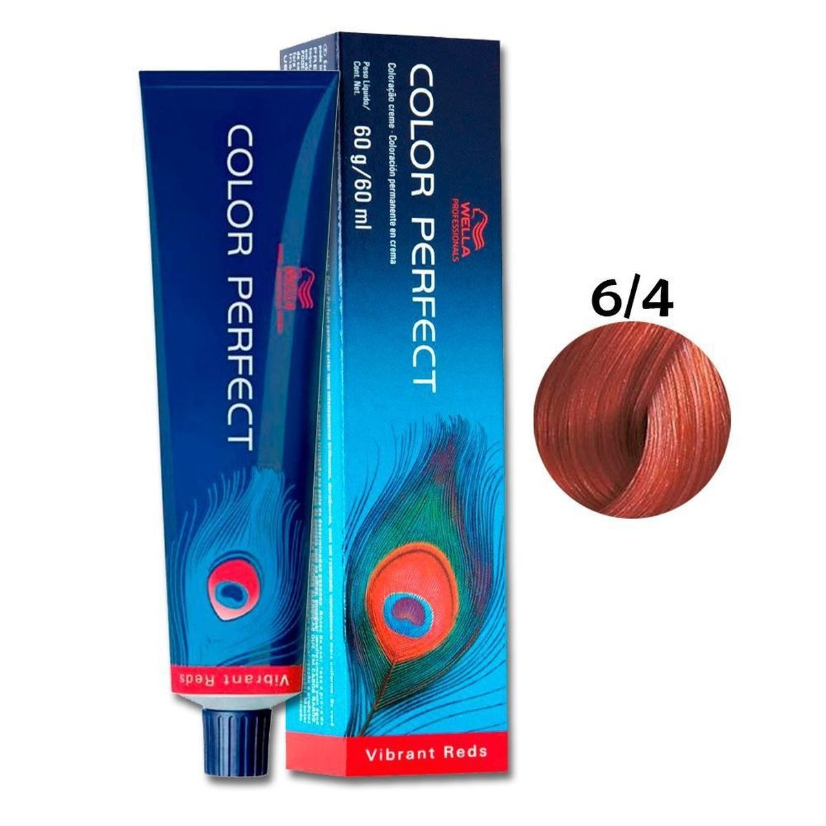 COLORAÇÃO COLOR PERFECT 6/4 LOURO ESCURO AVERMELHADO WELLA PROFISSIONALS 60G