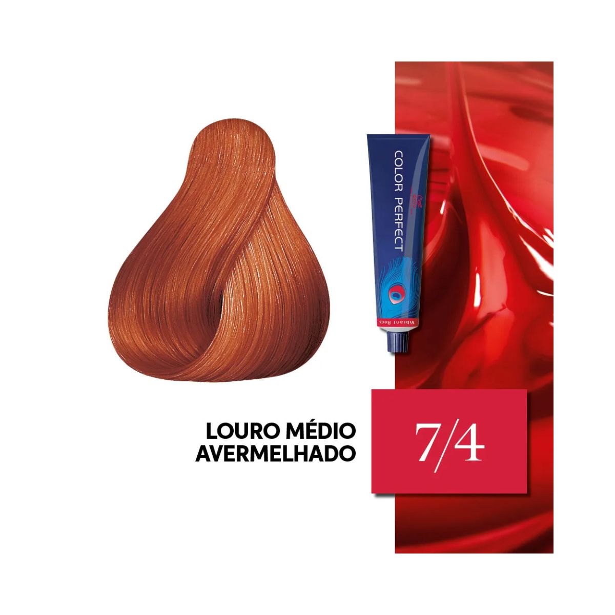 COLORAÇÃO COLOR PERFECT 7/4 LOURO MÉDIO AVERMELHADO WELLA PROFISSIONALS 60G