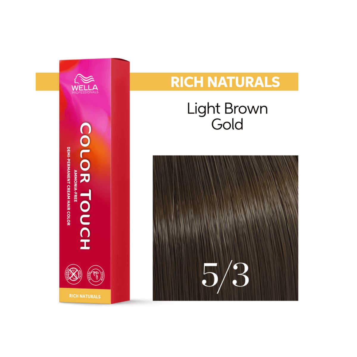 TONALIZANTE COLOR TOUCH 5/3 CASTANHO CALRO DOURADO WELLA PROFISSIONALS 60G