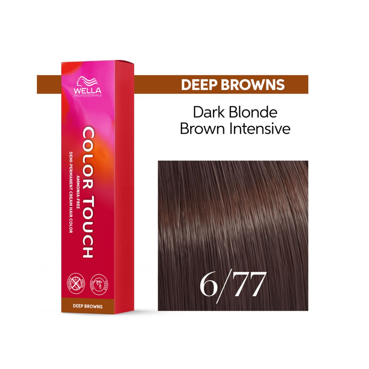 TONALIZANTE COLOR TOUCH 6/77 LOURO ESCURO MARROM INTENSO WELLA PROFISSIONALS 60G