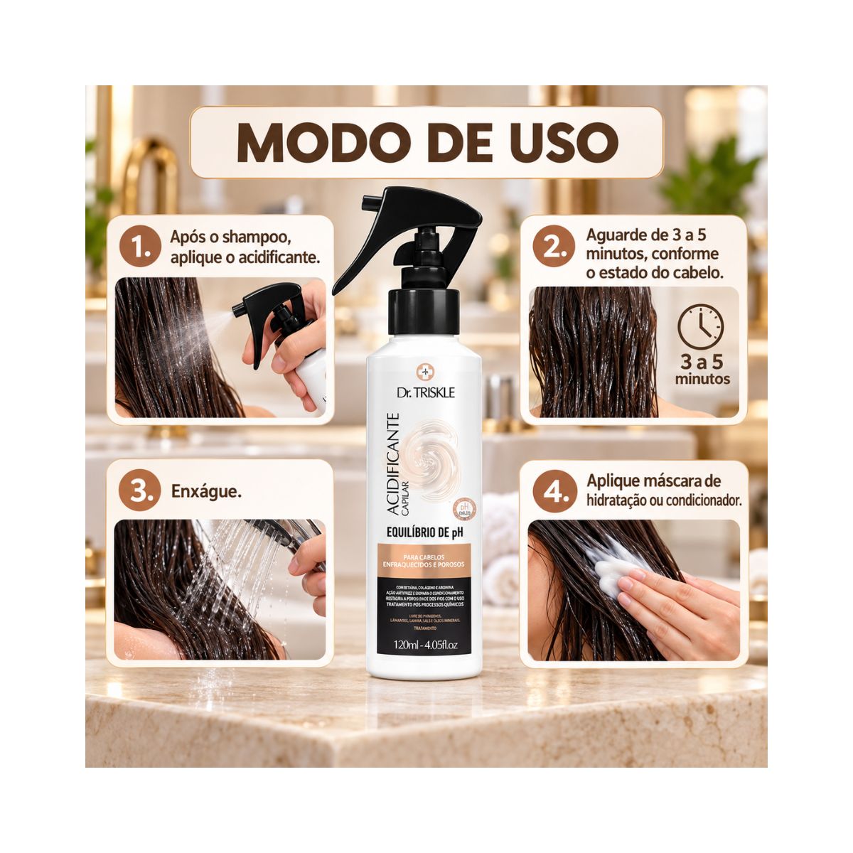 ACIDIFICANTE CAPILAR TRISKLE 120ML