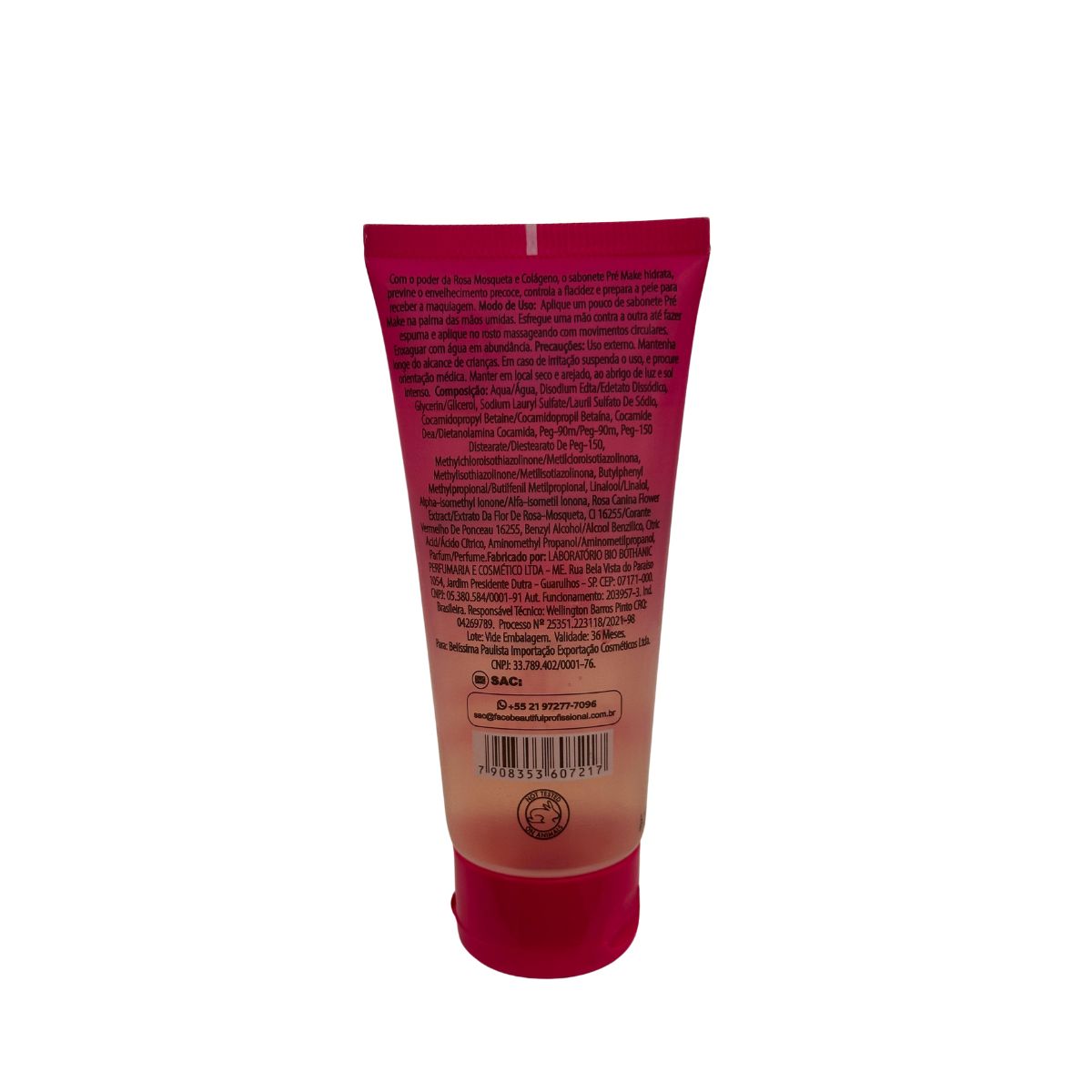 SABONTE LÍQUIDO PRÉ MAQUAIGEM ROSA MOSQUETA FACE BEAUTIFUL 100ML