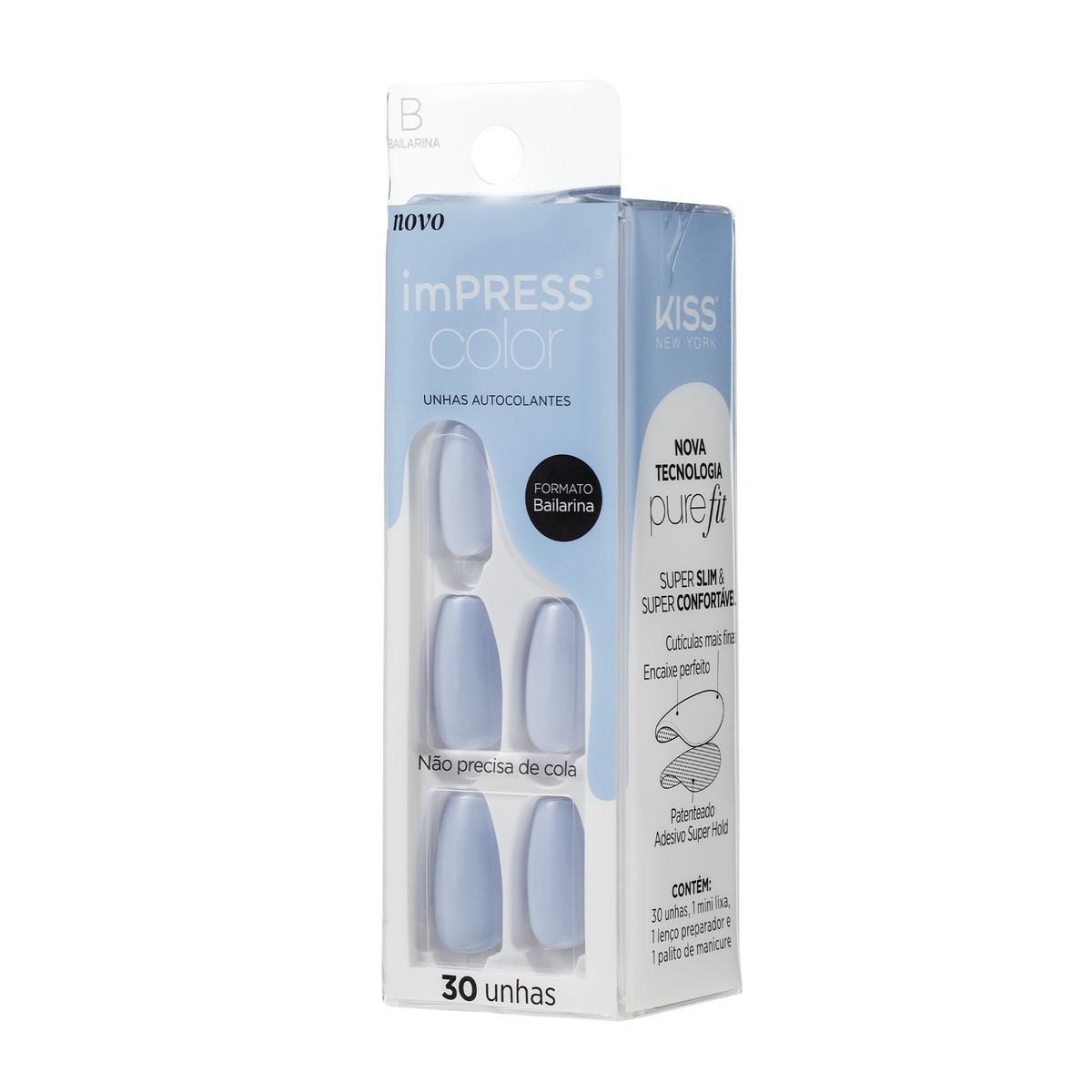 UNHAS POSTIÇAS AUTOCOLANTES COLOR BAILARINA CLOUDLESS KISS NEW YORK