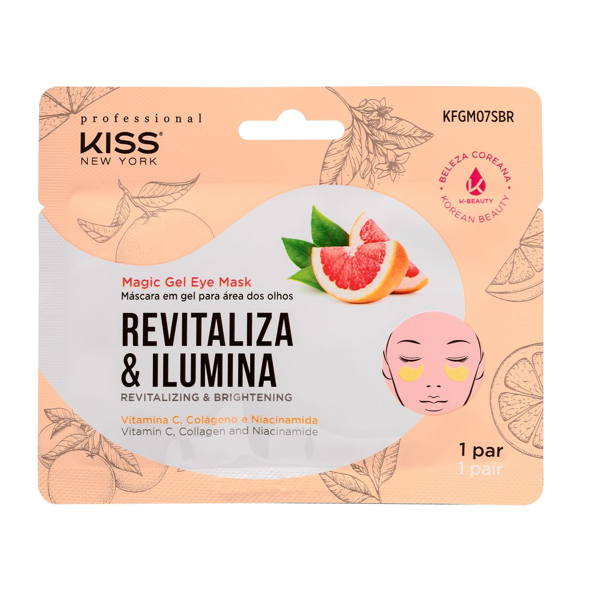 MÁSCARA PARA OLHOS MAGIC GEL REVITALIZA E ILUMINA KISS NEW YORK