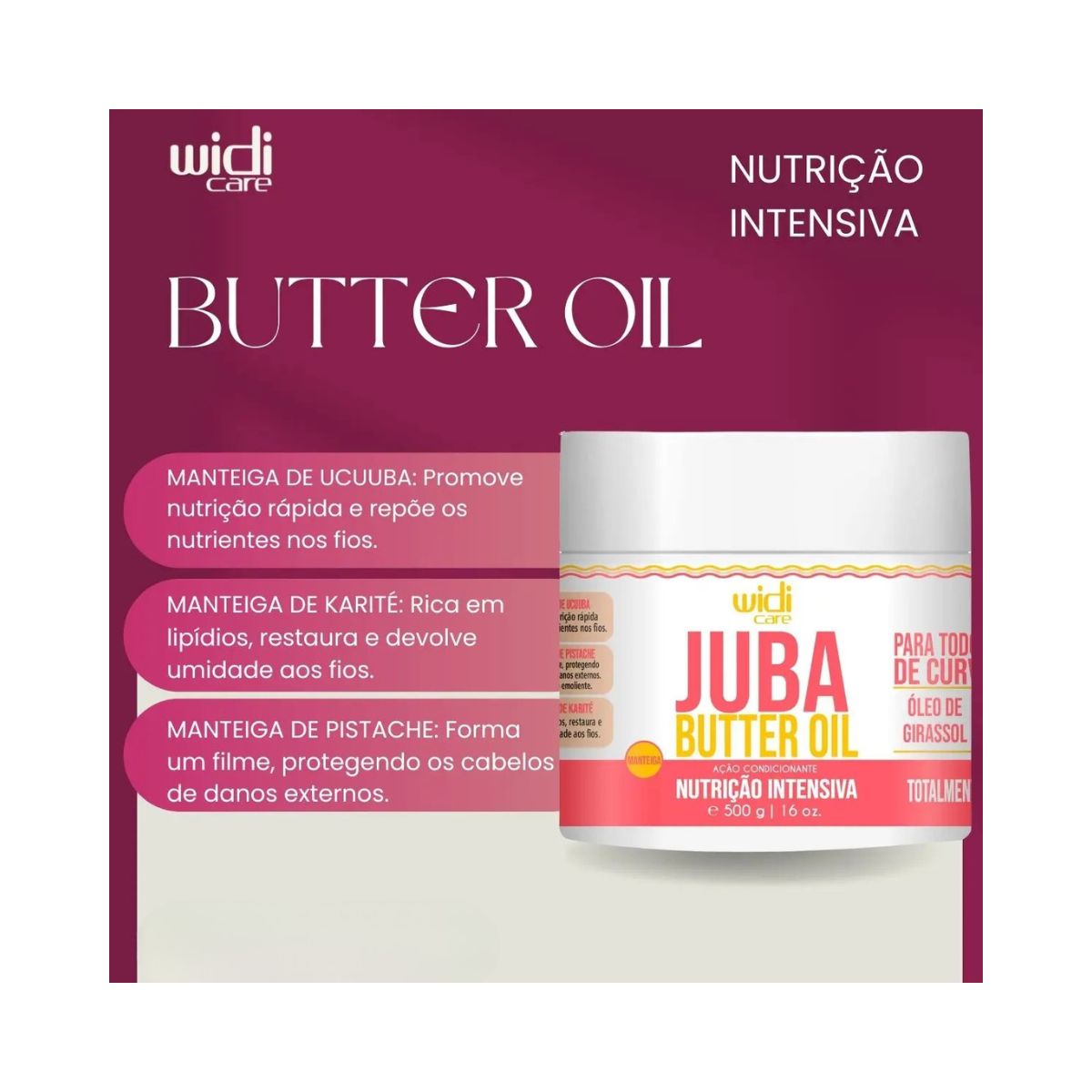 MÁSCARA JUBA BUTTER OIL WIDI CARE 500G
