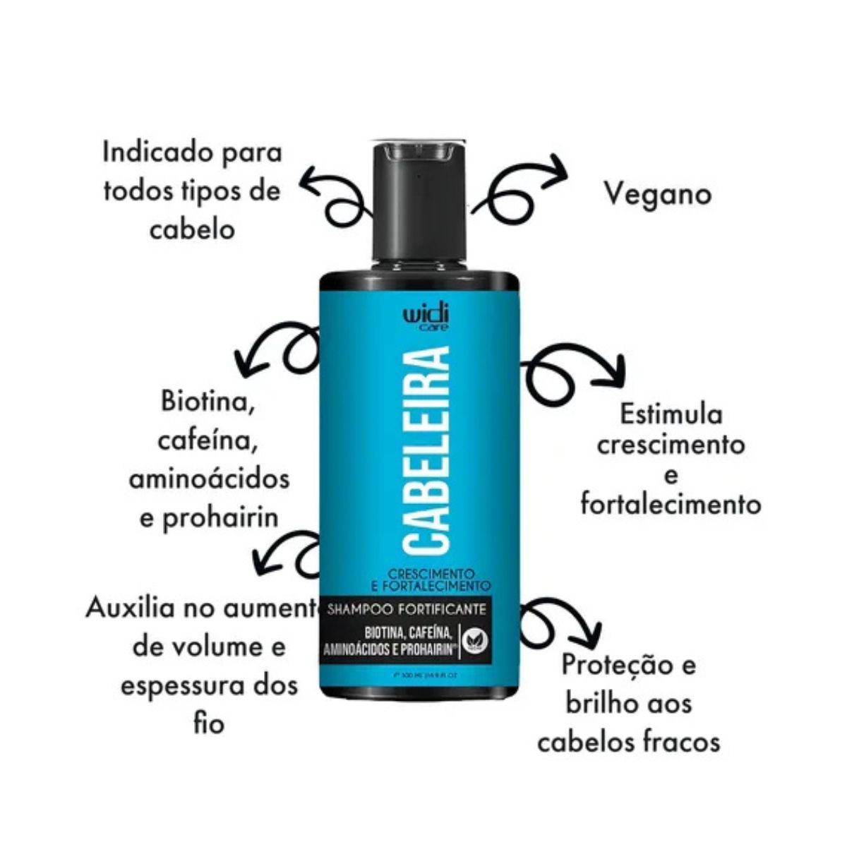 SHAMPOO FORTIFICANTE CABELEIRA WIDI CARE 300ML