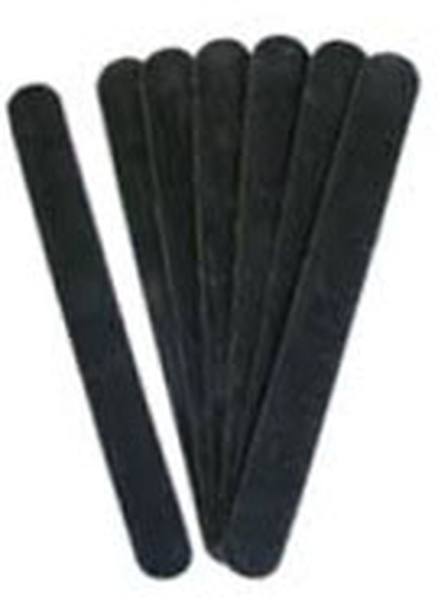 LIXA DE UNHAS PRETA 16CM POLI COM 6 UNIDADES 10090