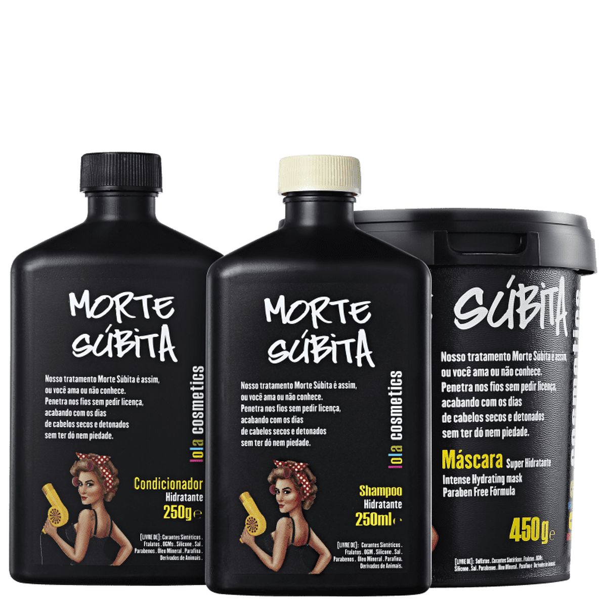 KIT LOLA COSMÉTICS MORTE SÚBITA MÁSCARA + CONDICIONADOR + SHAMPOO