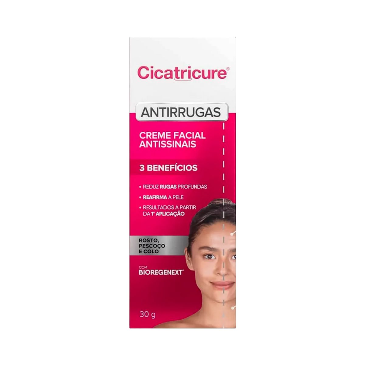 CREME FACIAL ANTIRRUGAS CICATRICURE 30G