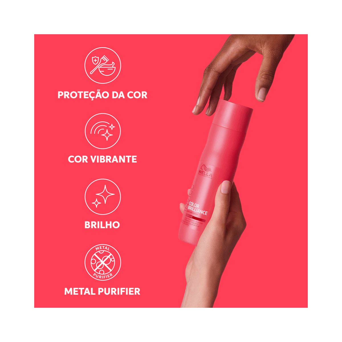 KIT WELLA PROFISSIONALS COLOR BRILLIANCE SHAMPOO 1 LITRO + VÁLVULA PUMP