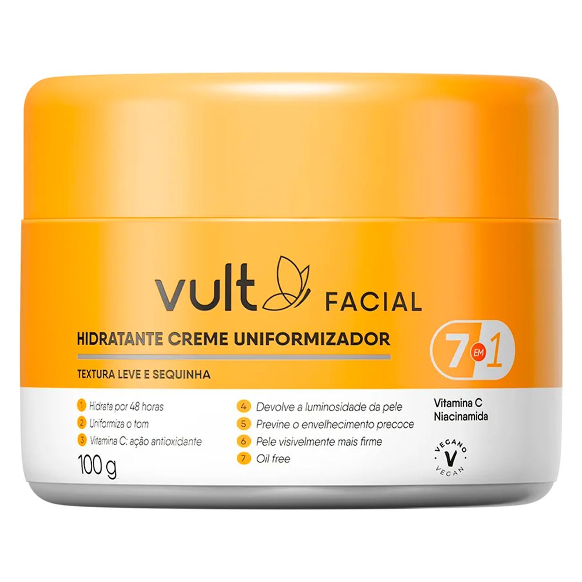CREME FACIAL HIDRATANTE UNIFORMIZADOR VULT 100G