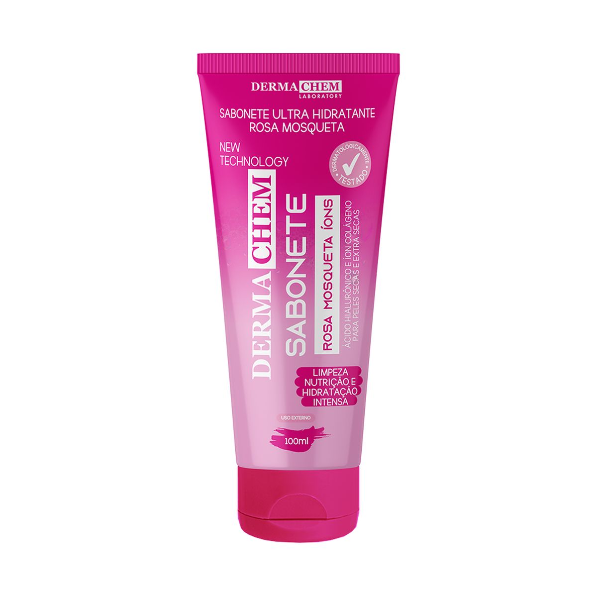 SABONETE LÍQUIDO ULTRA HIDRATANTE ROSA MOSQUETA DERMACHEM 100ML