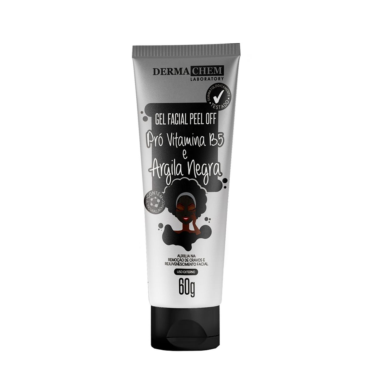 GEL FACIAL PEEL OFF ARGILA NEGRA DERMACHEM 60G