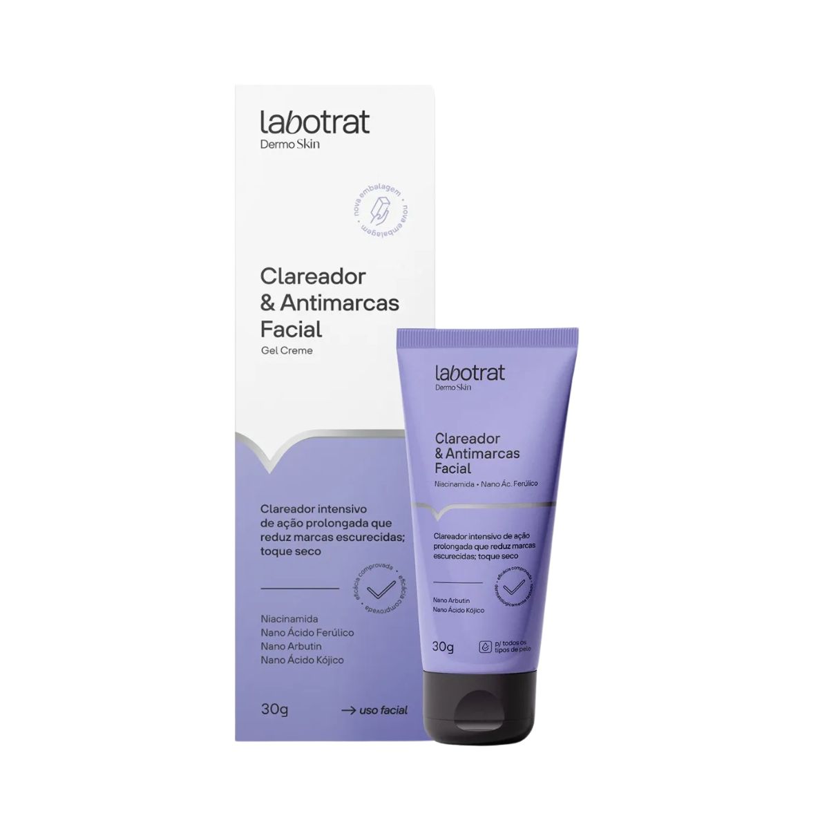 GEL FACIAL CREME CLAREADOR FACIAL LABOTRAT 30G