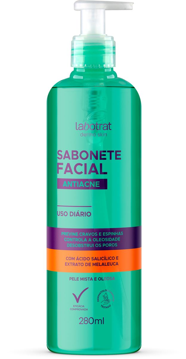 SABONETE LÍQUIDO FACIAL ANTIACNE LABOTRAT 280ML