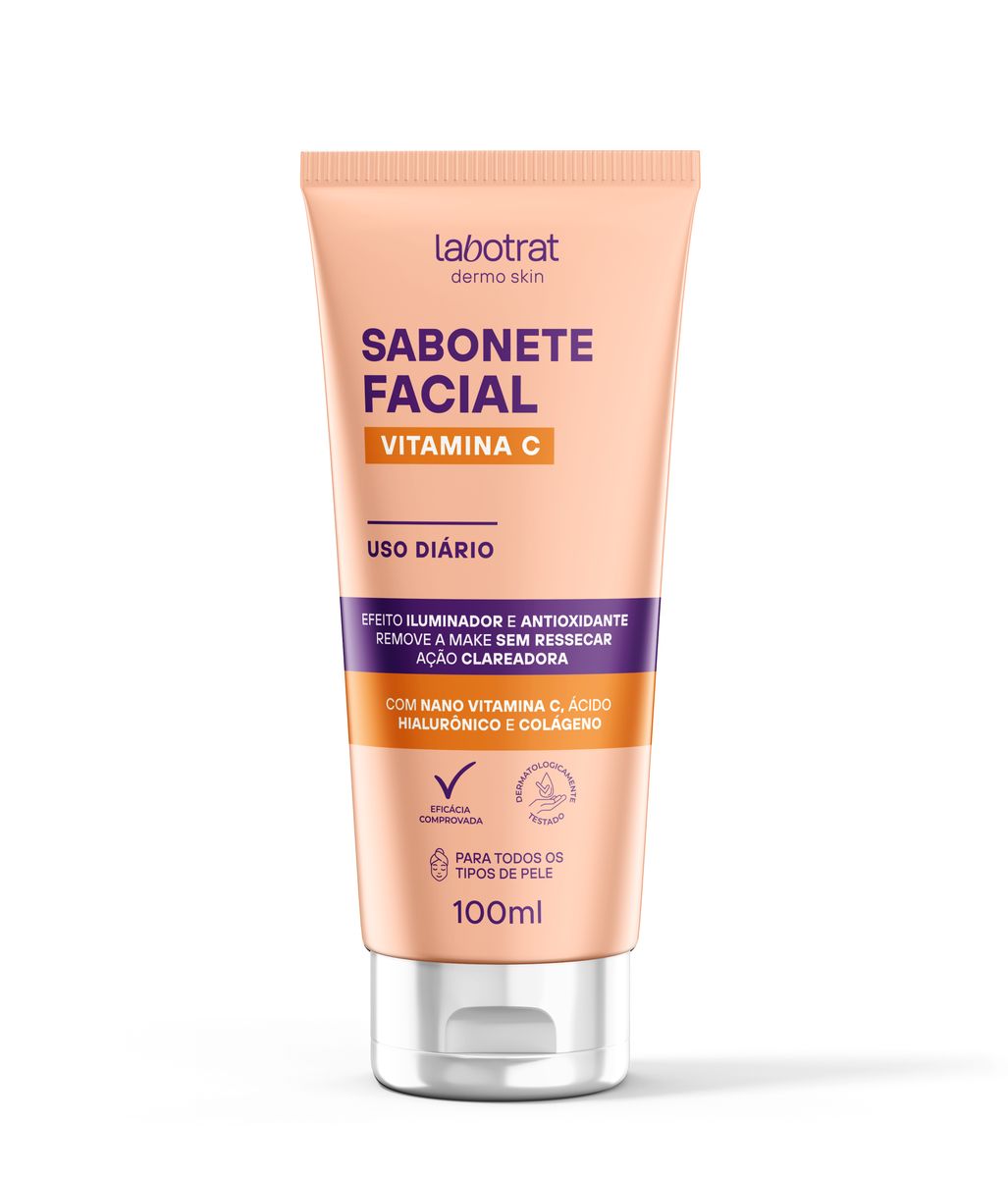 SABONETE LÍQUIDO FACIAL VITAMINA C LABOTRAT 100ML