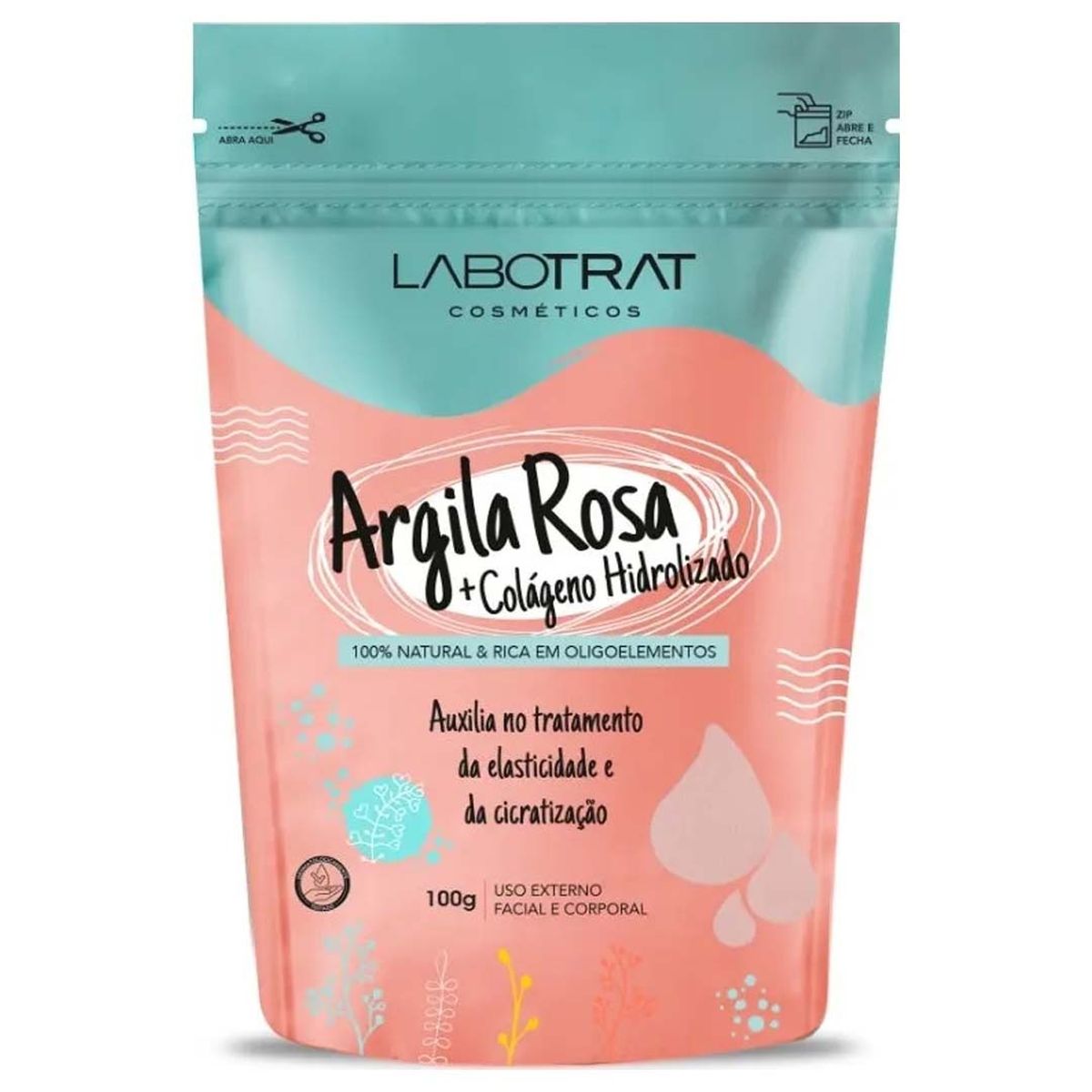 ARGILA ROSA COM COLÁGENO LABOTRAT 100G