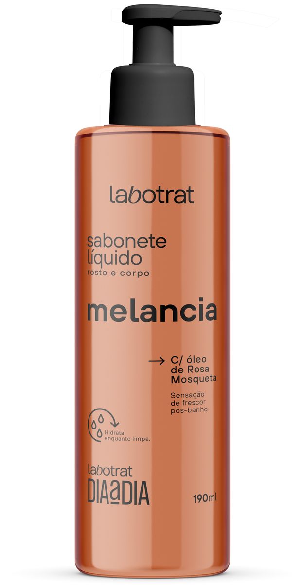SABONETE LÍQUIDO ROSTO E CORPO MELANCIA DIA A DIA LABOTRAT 190ML