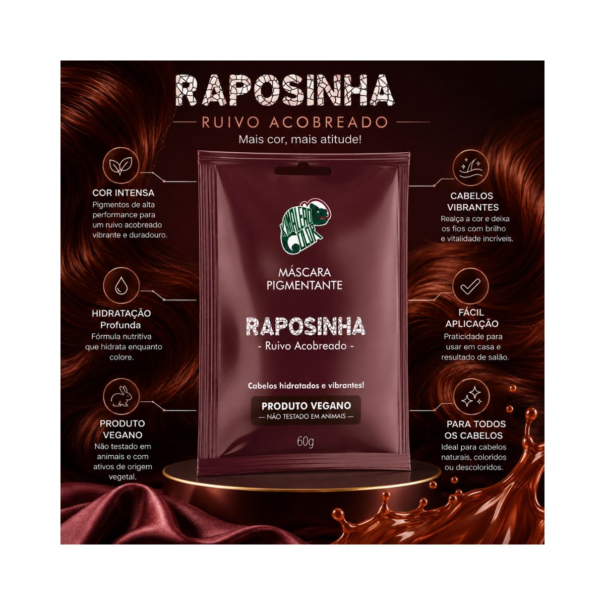 MÁSCARA PIGMENTANTE RAPOSINHA KAMALEÃO 60G