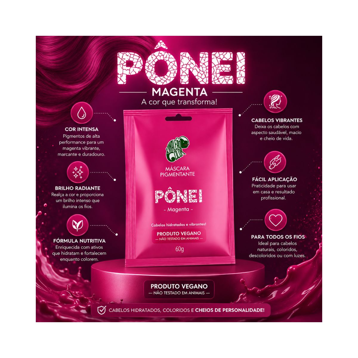 MÁSCARA PIGMENTANTE PONEI KAMALEÃO 60G